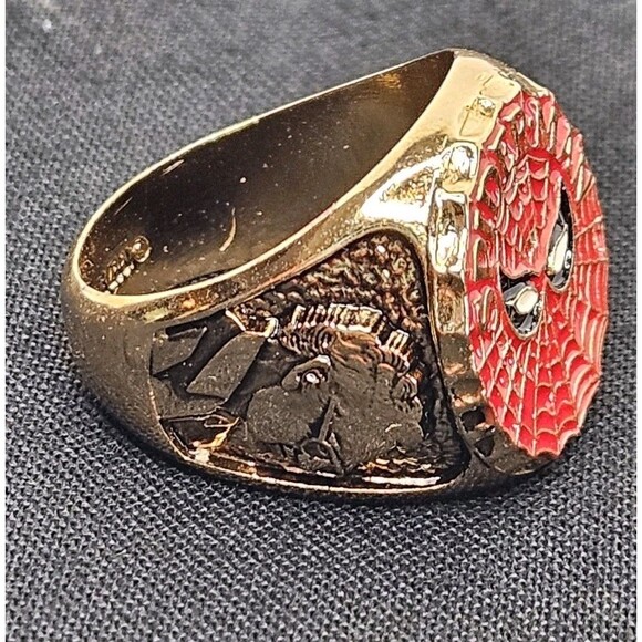 Birth of The Amazing Spider-Man by Stan Lee  Gold Tone Ring 1997 Marvel Size 7.5 - Picture 2 of 9